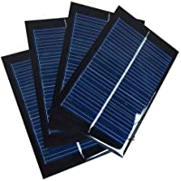 NUZAMAS Juego de 4 Piezas 6V 100mA 90X60mm Micro Mini Células de Panel Solar para Energía de Energía Solar- Hogar DIY…
